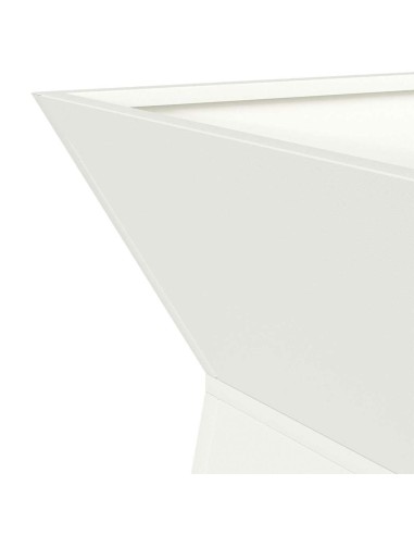 Саксия с колона 2 pcs Бяло 35 x 35 x 73 см Стомана