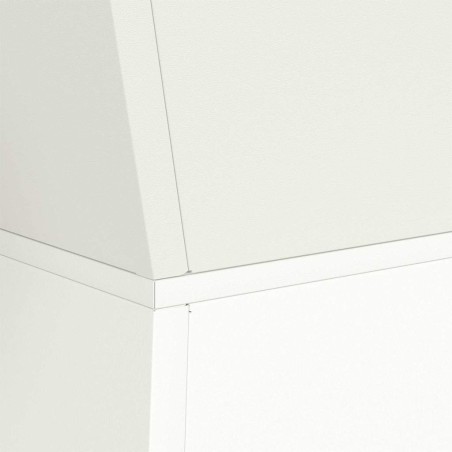 Саксия с колона 2 pcs Бяло 35 x 35 x 73 см Стомана