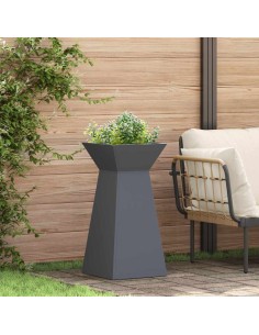Саксия с колона Антрацит 35 x 35 x 73 см Стомана