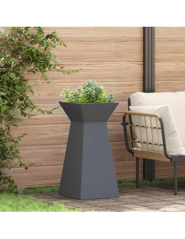 Саксия с колона Антрацит 35 x 35 x 73 см Стомана