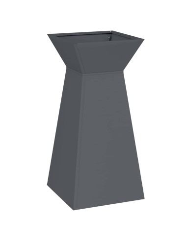 Саксия с колона Антрацит 35 x 35 x 73 см Стомана