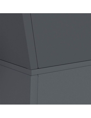 Саксия с колона Антрацит 35 x 35 x 73 см Стомана