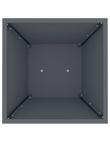 Саксия с колона 2 pcs Антрацит 35 x 35 x 73 см Стомана