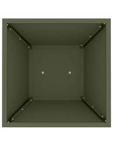 Саксия с колона Маслинено 35 x 35 x 73 см Стомана