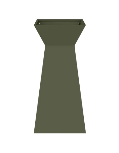 Саксия с колона Маслинено 35 x 35 x 73 см Стомана