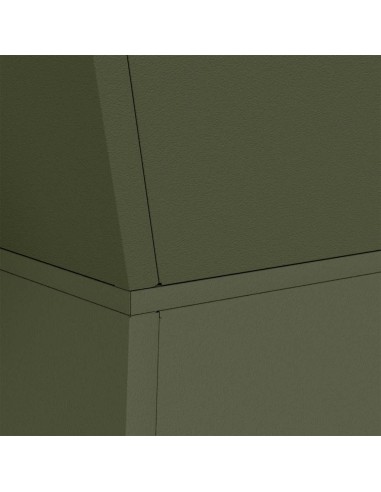 Саксия с колона Маслинено 35 x 35 x 73 см Стомана