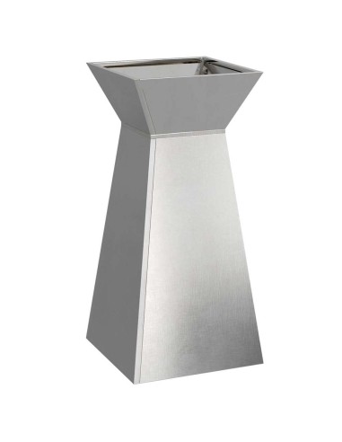 Саксия с колона Сребрист 35 x 35 x 73 см Стомана