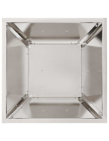 Саксия с колона Сребрист 35 x 35 x 73 см Стомана