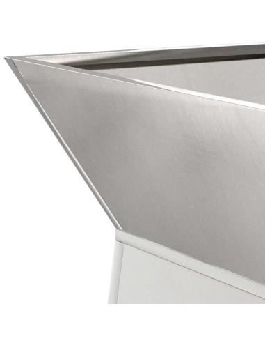 Саксия с колона Сребрист 35 x 35 x 73 см Стомана