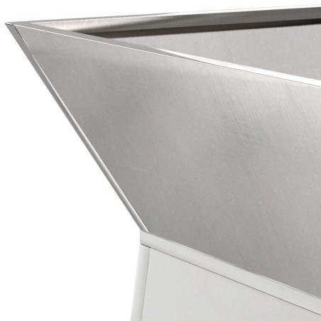 Саксия с колона Сребрист 35 x 35 x 73 см Стомана