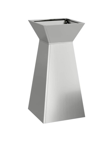 Саксия с колона Сребрист 35 x 35 x 73 см Стомана