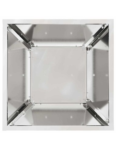 Саксия с колона Сребрист 35 x 35 x 73 см Стомана