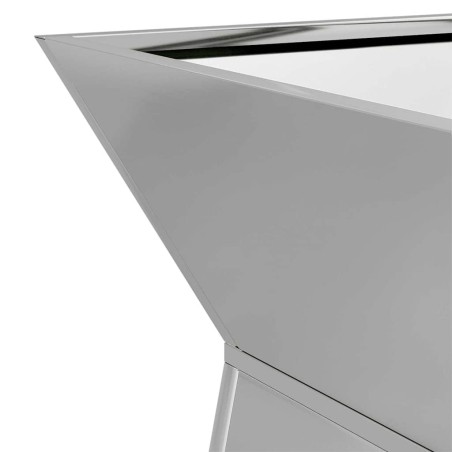 Саксия с колона Сребрист 35 x 35 x 73 см Стомана