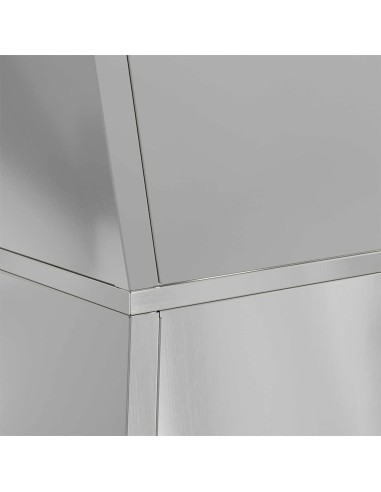 Саксия с колона 2 pcs Сребрист 35 x 35 x 73 см Стомана