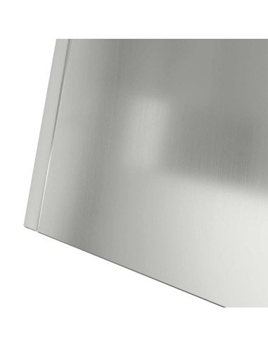 Саксия с колона 2 pcs Сребрист 35 x 35 x 73 см Стомана