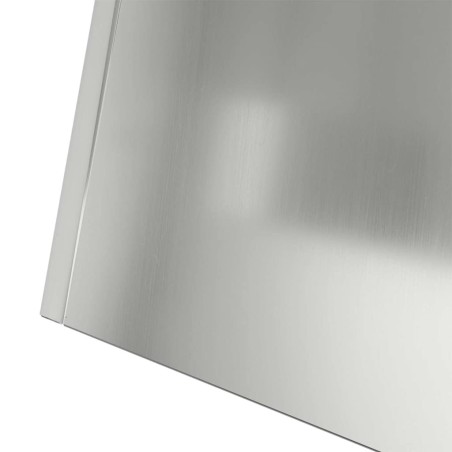 Саксия с колона 2 pcs Сребрист 35 x 35 x 73 см Стомана