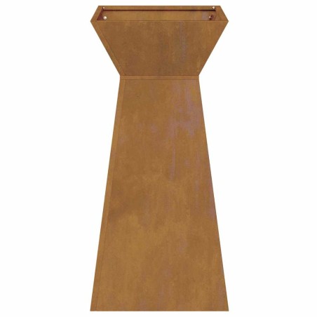 Саксия с колона Сребрист 35 x 35 x 73 см Стомана