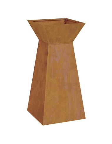 Саксия с колона Сребрист 35 x 35 x 73 см Стомана