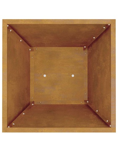 Саксия с колона Сребрист 35 x 35 x 73 см Стомана