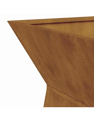 Саксия с колона 2 pcs Сребрист 35 x 35 x 73 см Стомана