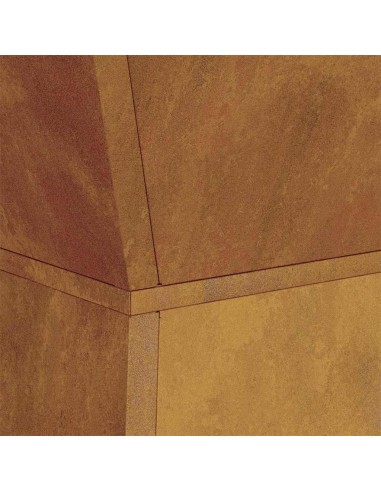 Саксия с колона 2 pcs Сребрист 35 x 35 x 73 см Стомана