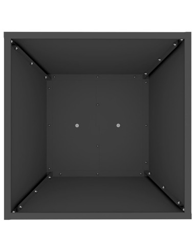 Саксия с колона Черно 40 x 40 x 100 cm Стомана