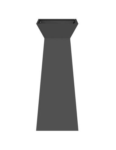 Саксия с колона 2 pcs Черно 40 x 40 x 100 cm Стомана