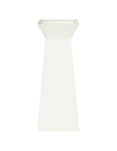 Саксия с колона 2 pcs Бяло 40 x 40 x 100 cm Стомана