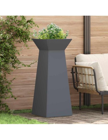 Саксия с колона Антрацит 40 x 40 x 100 cm Стомана