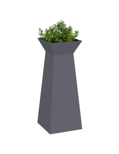 Саксия с колона Антрацит 40 x 40 x 100 cm Стомана