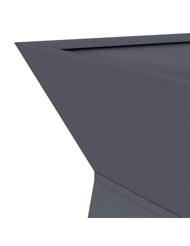 Саксия с колона Антрацит 40 x 40 x 100 cm Стомана