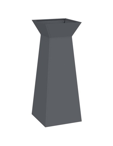 Саксия с колона 2 pcs Антрацит 40 x 40 x 100 cm Стомана
