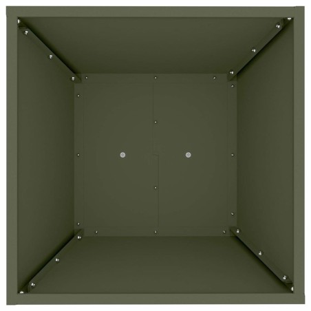 Саксия с колона Маслинено 40 x 40 x 100 cm Стомана