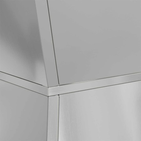 Саксия с колона Сребрист 40 x 40 x 100 cm Стомана