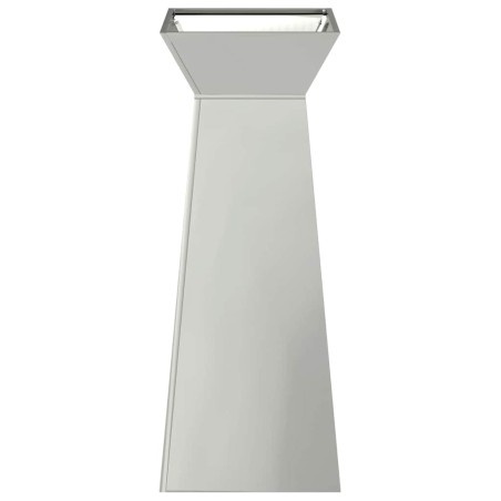 Саксия с колона 2 pcs Сребрист 40 x 40 x 100 cm Стомана