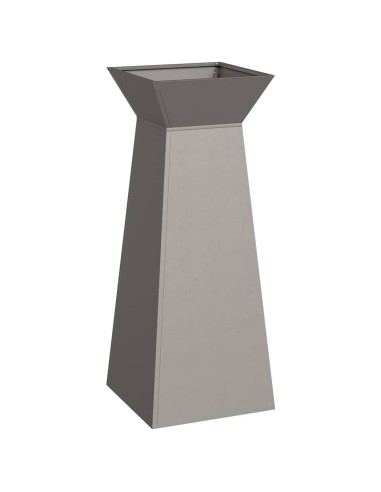 Саксия с колона Сребрист 40 x 40 x 100 cm Стомана