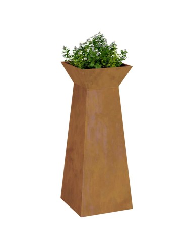 Саксия с колона Сребрист 40 x 40 x 100 cm Стомана