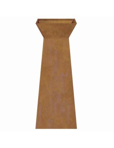 Саксия с колона Сребрист 40 x 40 x 100 cm Стомана