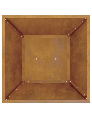 Саксия с колона 2 pcs Сребрист 40 x 40 x 100 cm Стомана