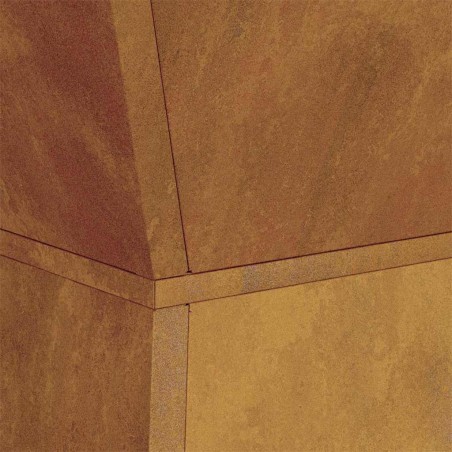 Саксия с колона 2 pcs Сребрист 40 x 40 x 100 cm Стомана