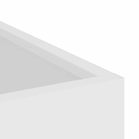 Градинска саксия Бяло 32 x 32 x 40 см Студено валцована стомана