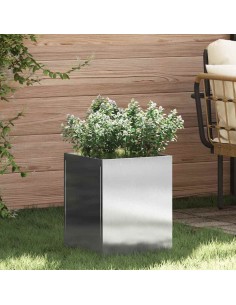 Градинска саксия Сребрист Неръждаема стомана