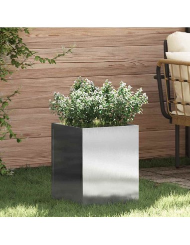 Градинска саксия Сребрист Неръждаема стомана