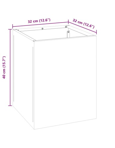 Градинска саксия Сребрист Поцинкована стомана