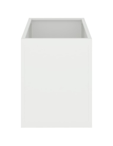 Градинска саксия Бяло 50 x 32 x 40 см Студено валцована стомана