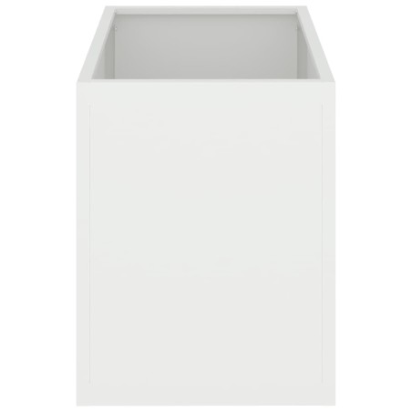 Градинска саксия Бяло 50 x 32 x 40 см Студено валцована стомана