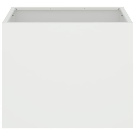 Градинска саксия Бяло 50 x 32 x 40 см Студено валцована стомана