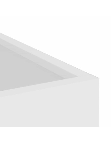 Градинска саксия Бяло 50 x 32 x 40 см Студено валцована стомана