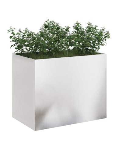 Градинска саксия Сребрист 50 x 32 x 40 см Неръждаема стомана