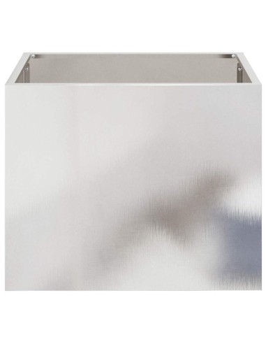 Градинска саксия Сребрист 50 x 32 x 40 см Неръждаема стомана